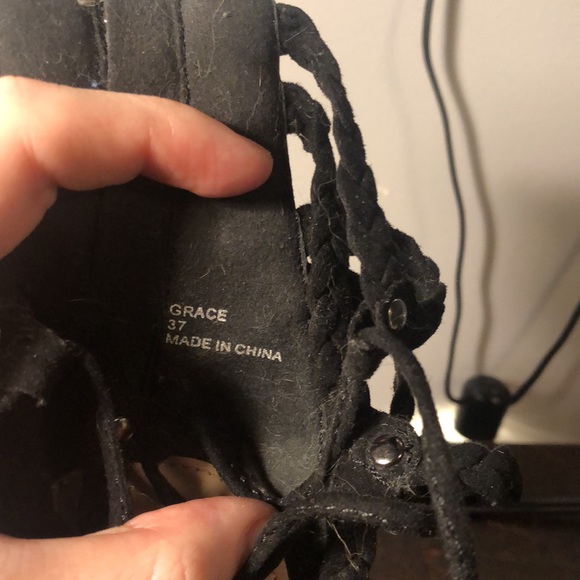 High heel sandal -Steve Madden “Grace”- black sued - Picture 3 of 3